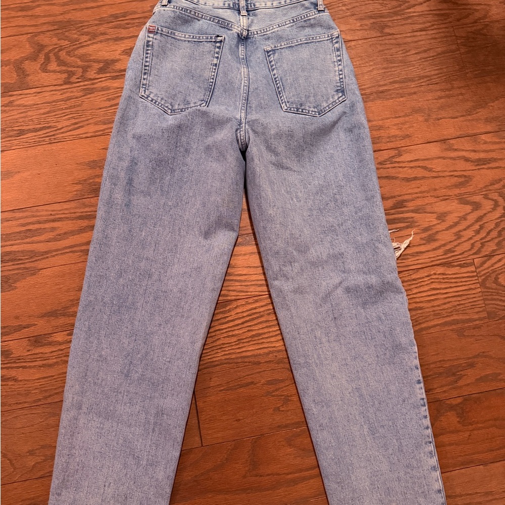 BDG Urban Outfitters Distressed High Rise Baggy Light Wash Denim Jeans - Picture 5 of 9